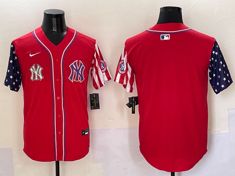 Men New York Yankees Blank Red a generation of national flags Jointly Name 2025 Nike MLB Jersey style 8->los angeles dodgers->MLB Jersey